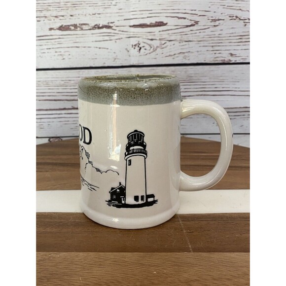 Cape Cod Mass. Stoneware USA Coffee Mug Lighthouse Windmill Glazed Pottery - Picture 3 of 10